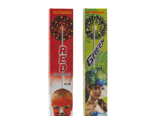 Narayana 15 cm Red & Green Colour Sparklers