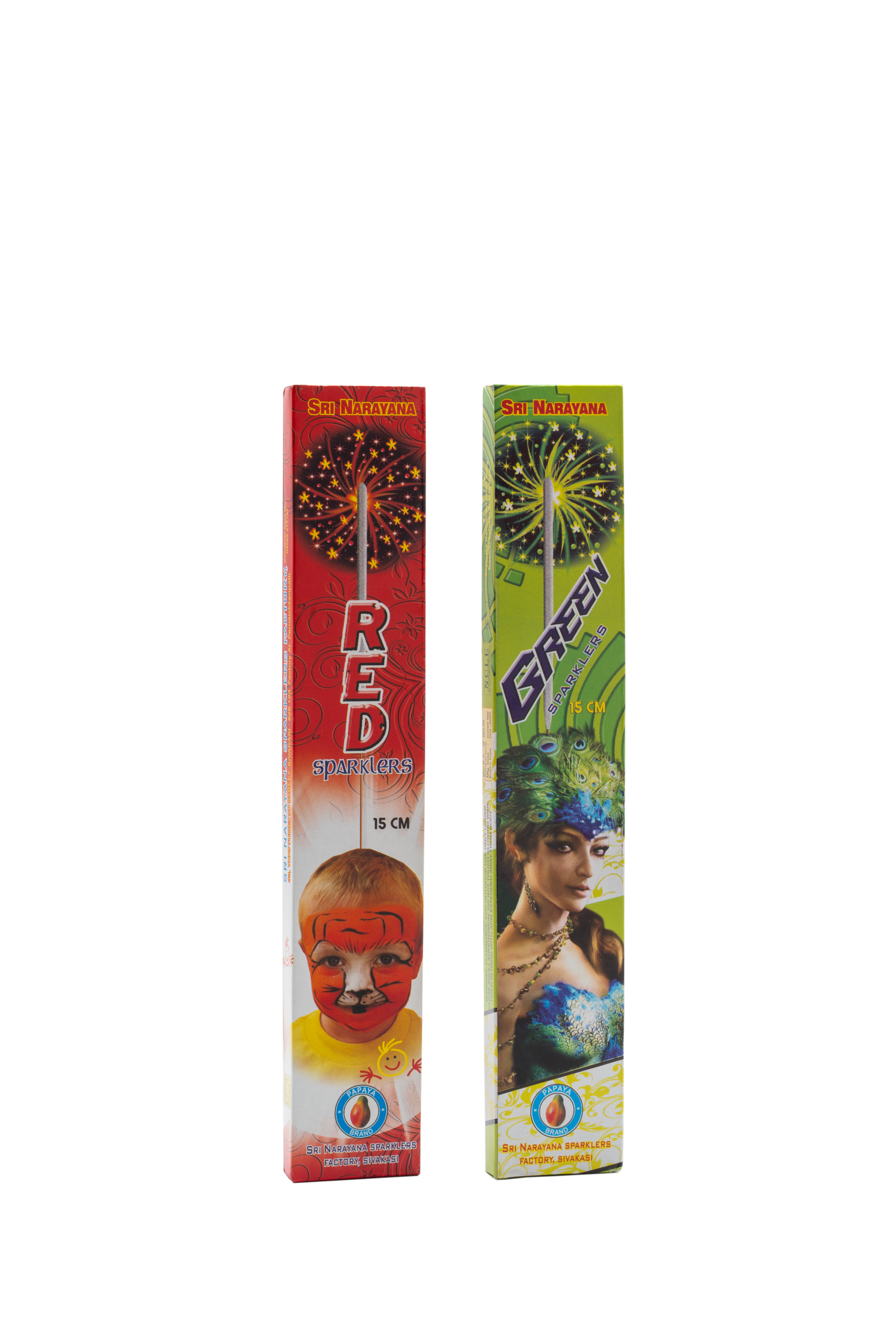 Narayana 15 cm Red & Green Colour Sparklers